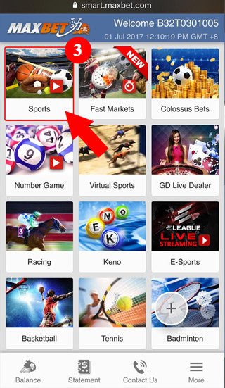 วิธีเล่น Maxbet Mobile 3